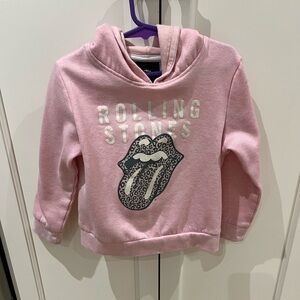 Rolling Stones 5t Kids Pink Hoodie